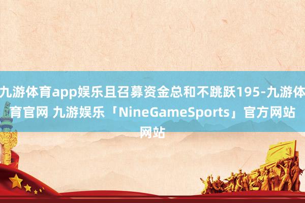 九游体育app娱乐且召募资金总和不跳跃195-九游体育官网 九游娱乐「NineGameSports」官方网站